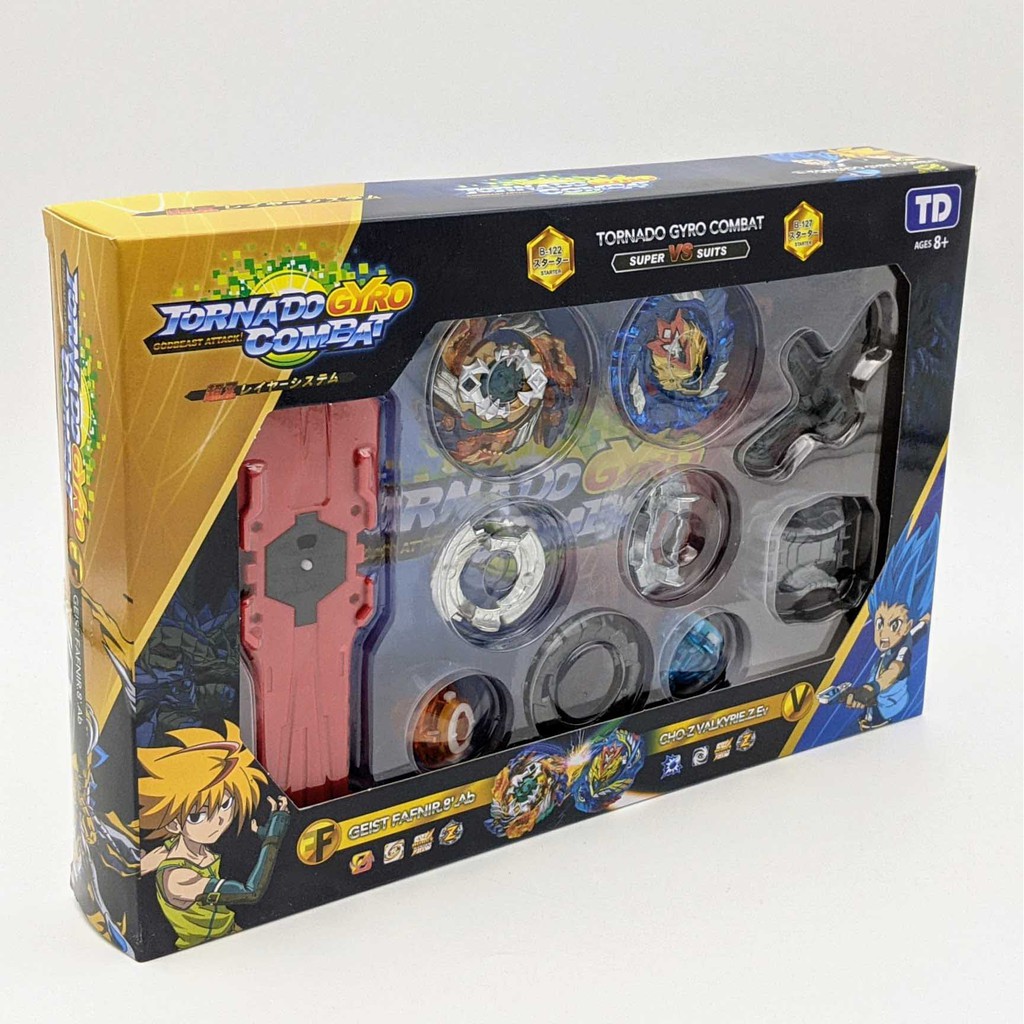 Bộ 2 Con quay BeyBlade + 2 Tay phóng - Con quay vòng xoay thần tốc