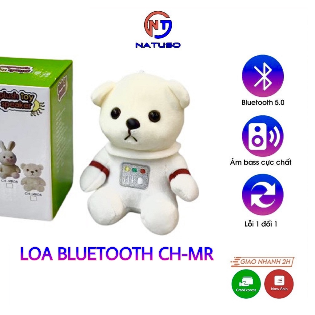 Loa bluetooth mini CH-MR hình thú bông cầm tay nhỏ gọn hỗ trợ cắm thẻ nhớ nghe nhạc chất lượng