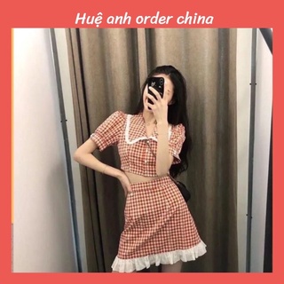Set áo croptop kèm váy có lớp lót