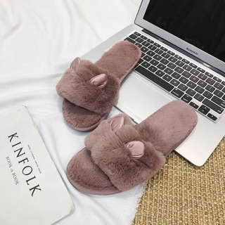 Dép bông tai thỏ ẢNH THẬT