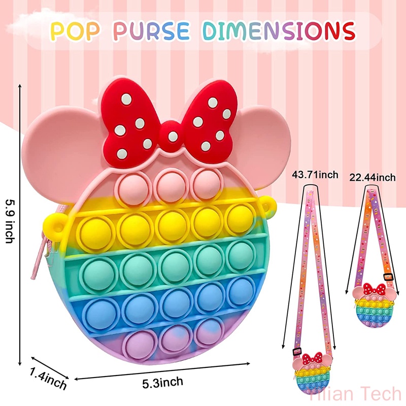 Túi Đeo Chéo Hình Chuột Mickey Pikachu Dễ Thương