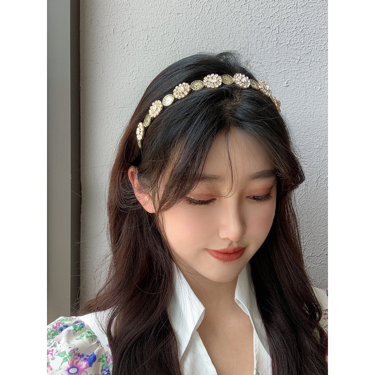Cài tóc đính đá, bờm tóc đính đá kim loại nữ Hàn Quốc cá tính sang chảnh sang trọng đẹp cute thời trang nữ LEELEE