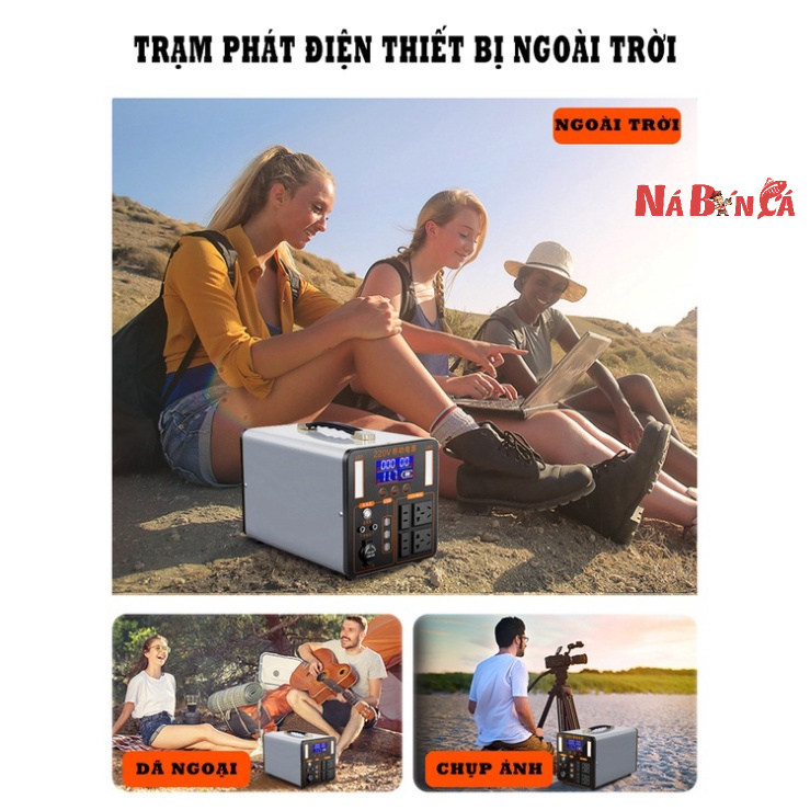 Trạm sạc dự phòng di động - nguồn điện di động du lịch dã ngoại 200.000-500.000 mAh sạc nhanh- nguồn ra 220V-DCP17