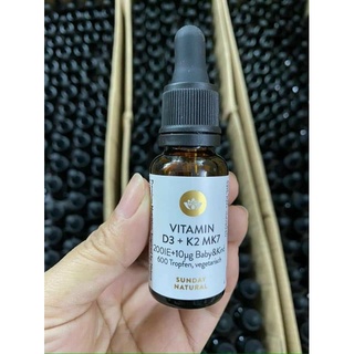 Vitamin bổ sung D3 + K2 MK7 Sunday Natural dành cho bé của Đức