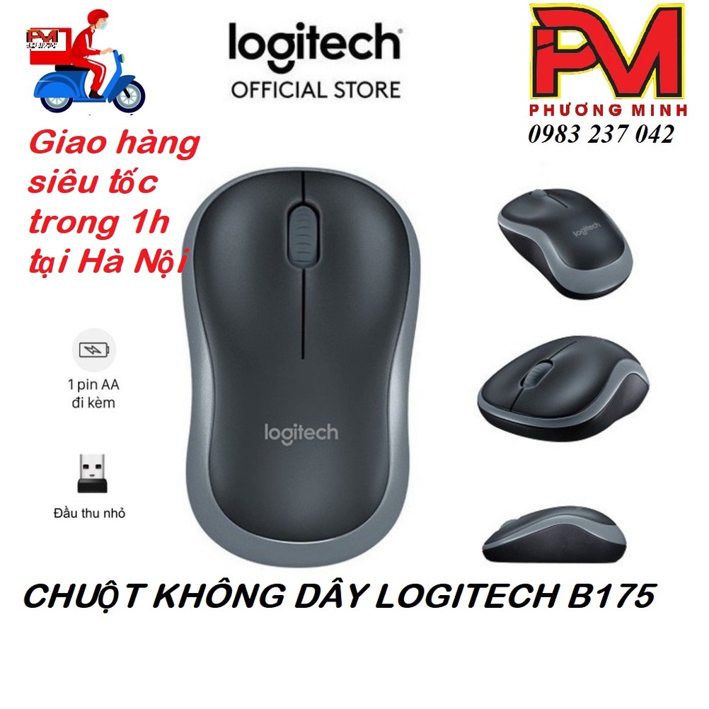 Chuột Không Dây Logitech M185 - Bảo hành 1 năm lỗi đổi mới