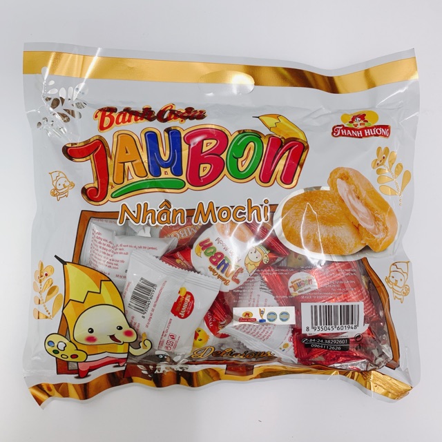 BÁNH CUỘN JAMBON THANH HƯƠNG HỖN HỢP MOCHI &amp; THỊT NƯỚNG 400G