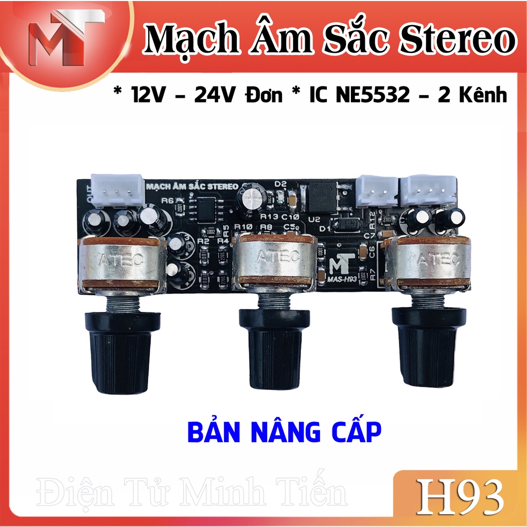✅ Mạch Chỉnh Âm Sắc Bass Treble STEREO 12V - 24V