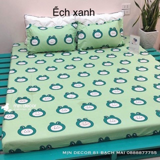 Bộ ga vỏ gối 3 món cotton poly (1 ga giường + 2 vỏ gối nằm)