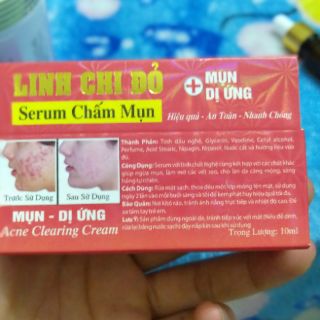 Sirum cham mụn linh chi đỏ.