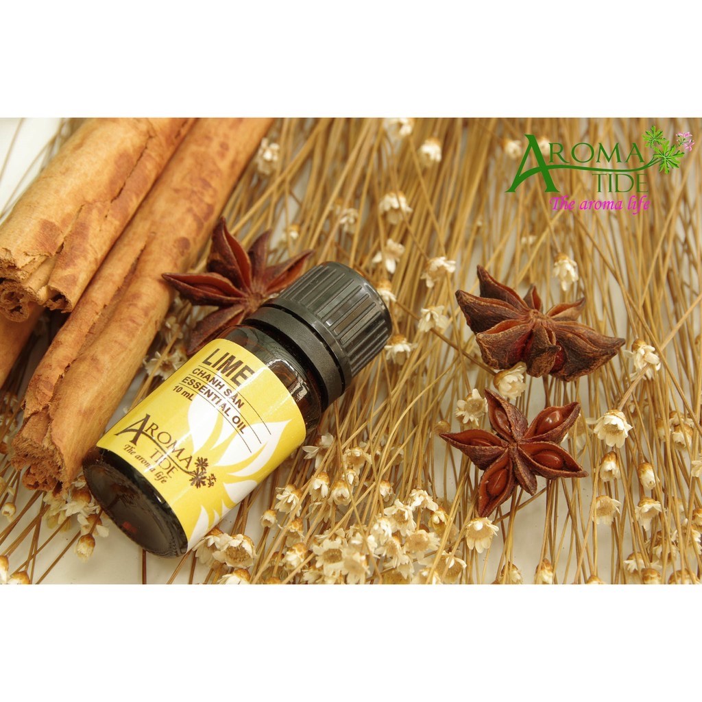 Tinh dầu chanh sần 10ml - LIME PURE ESSENTIAL OIL 100% chiết xuất tự nhiên