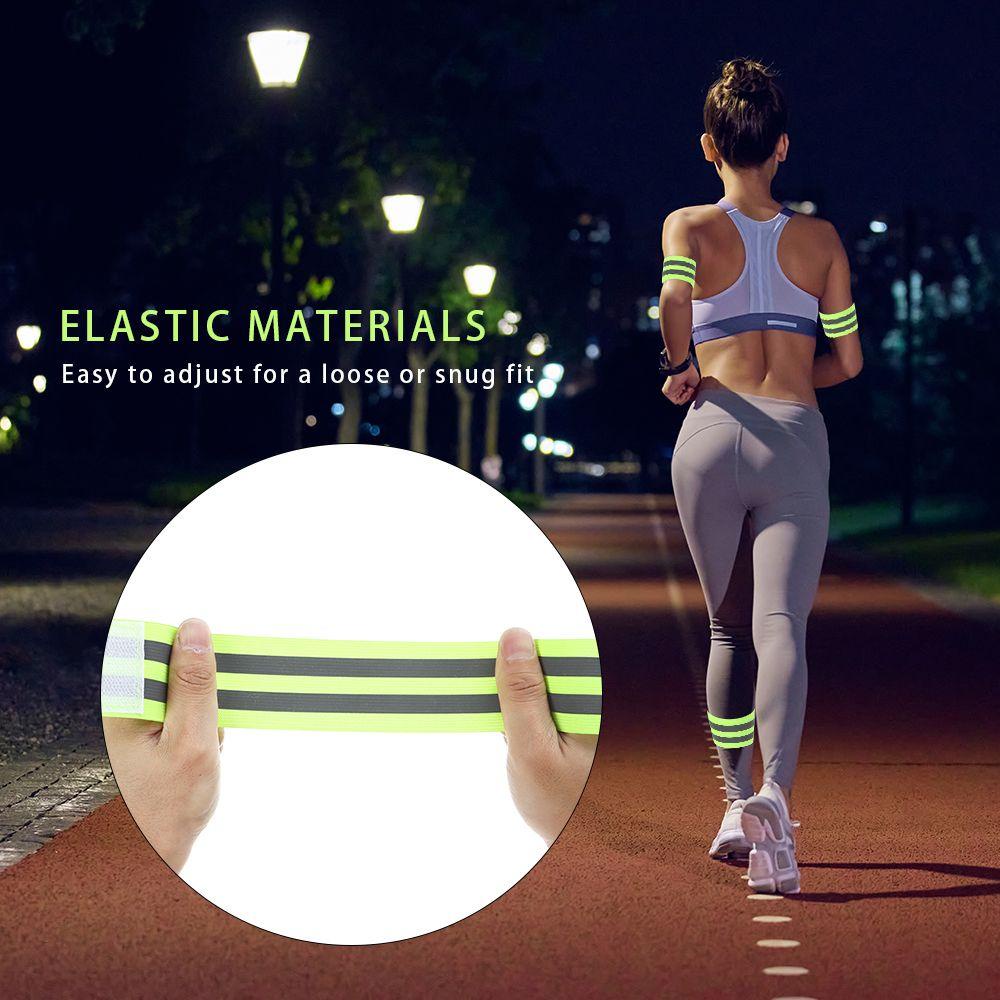Btlimer Dây Đai Phản Quang Đeo Cổ Tay Mắt Cá Chân Kèm 2 Dải Phản Quang