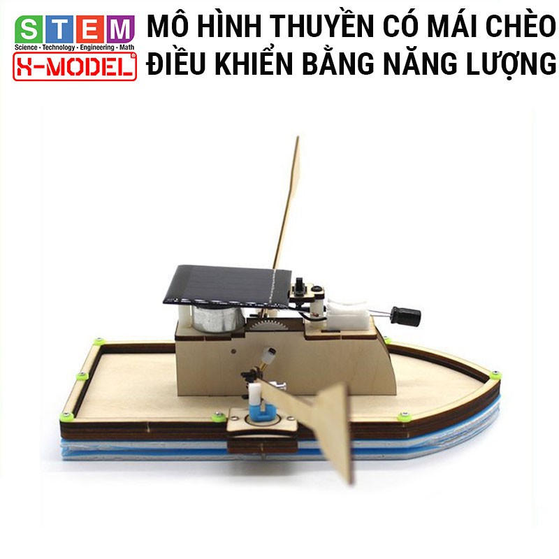 Đồ chơi sáng tạo STEM Thuyền gỗ có mái chèo X-MODEL chạy được dưới nước ST46 cho bé , Đồ chơi DIY |Giáo dục STEM,STEAM