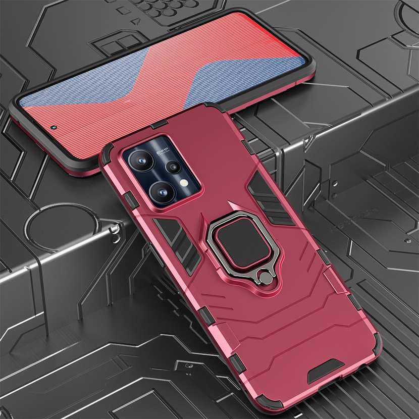 Ốp Điện Thoại Silicone Chống Sốc Kèm Móc Xỏ Ngón Cho Realme Q3 Pro Carnival Q3S GT Master Edition Neo2T Flash C21Y C25Y C21 C20 C20A C11 2021