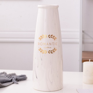 Bình hoa bằng gốm sứ vận cẩm thạch - BC385 - Jassi Decor