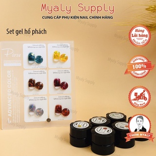 Gel nhũ hổ phách siêu sáng set 6 hũ 1414