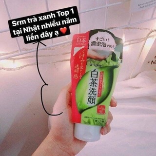 Sữa rửa mặt trà xanh nhật bản rohto shirochasou green tea foam