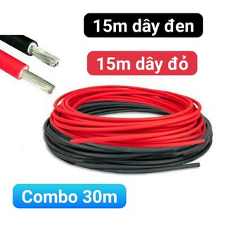 Combo 30m dây cáp Solar 4.0mm chuyên dụng cho pin mặt trời