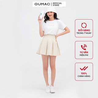 Chân váy nữ xếp ly GUMAC nhiều màu năng động VB855