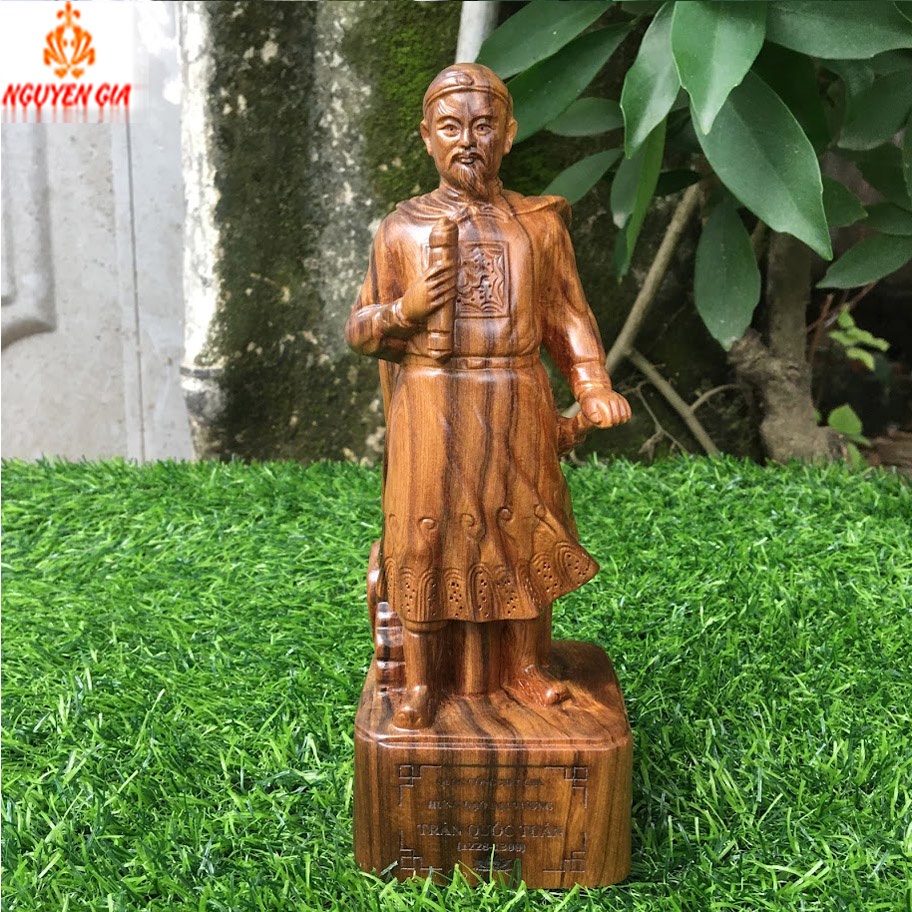 Tượng trần hưng đạo hưng đạo vương trần quốc tuấn bằng gỗ bách cao 20 cm giúp trấn trạch hóa hung mang lại sự phát trển