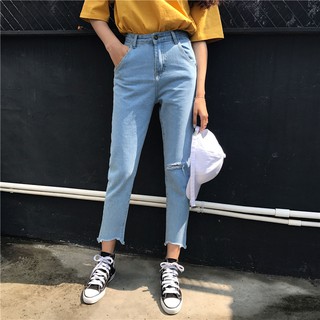 { HÀNG HOT } Quần dáng bó rách gối