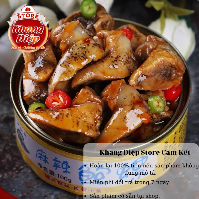 Ốc giác tươi đóng hộp 100g đồ ăn vặt hải sản trung hoa Khang Diệp Store | BigBuy360 - bigbuy360.vn