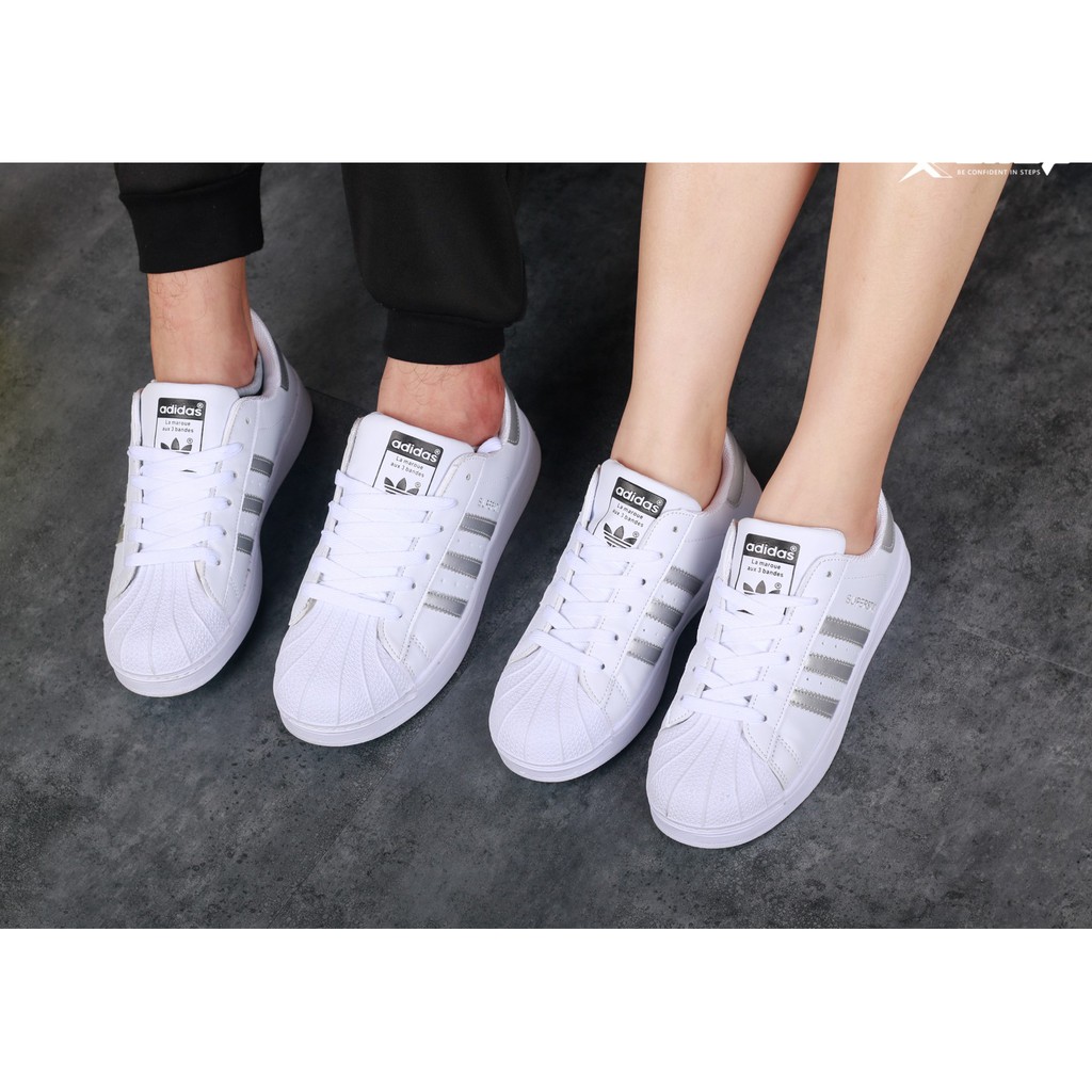 Giày Thể Thao Adidas Superstar Trắng mũi sò, tem vàng (ảnh thật)