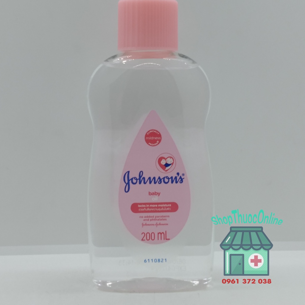 Dầu mát xa dưỡng ẩm Johnson's baby oil pink