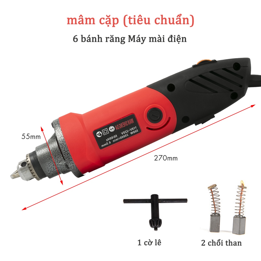 Máy khoan đa năng 500W 6 tốc độ Máy mài cầm tay,máy mài chai , máy khoan cắt,Máy mài khuôn mài khắc cầm tay đa năng mini