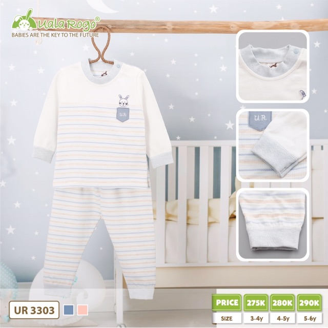 [ ĐÔNG] Bộ dài tay UALA ROGO thỏ (6m-24m)