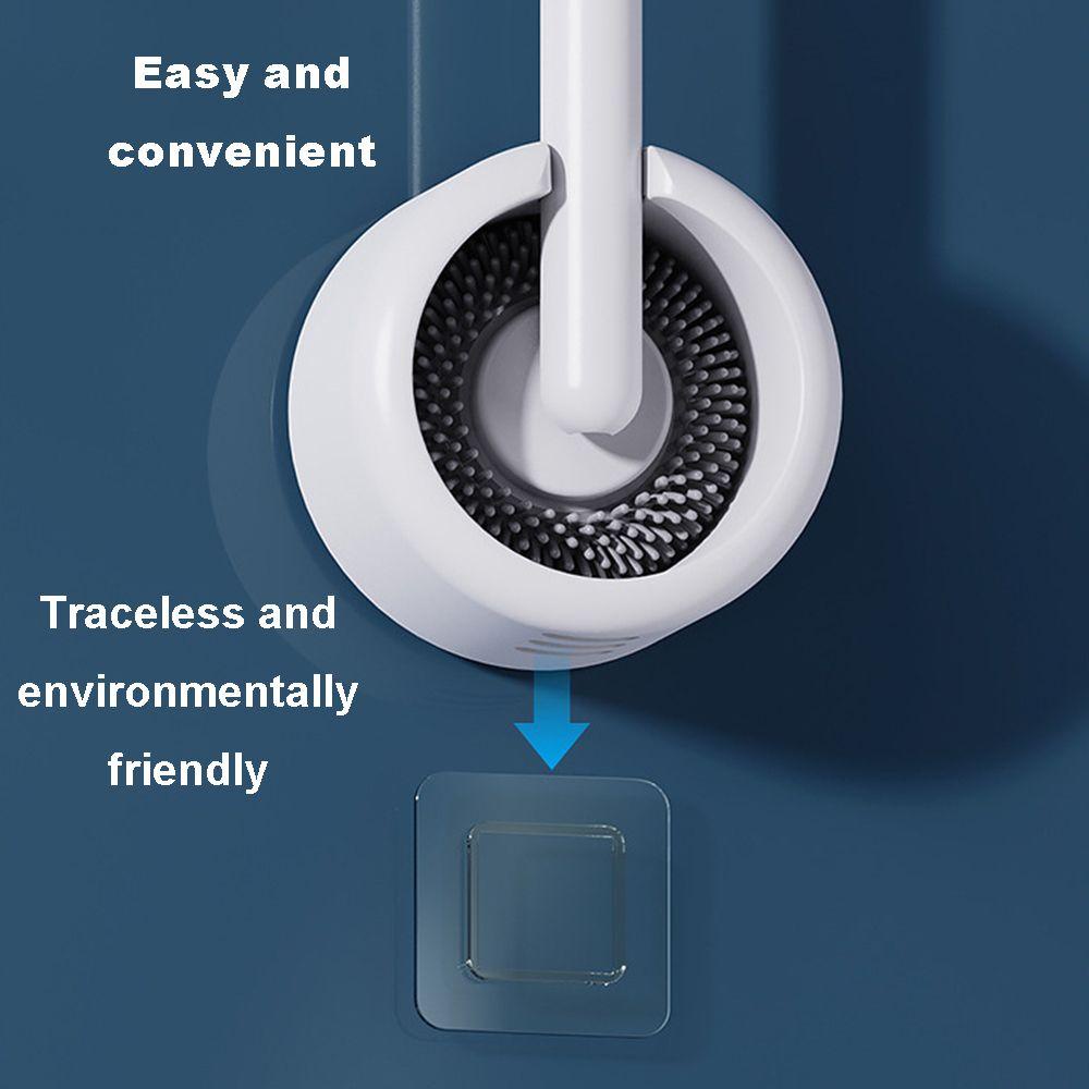 Bàn Chải Silicone Cán Dài Vệ Sinh Toilet Tiện Dụng