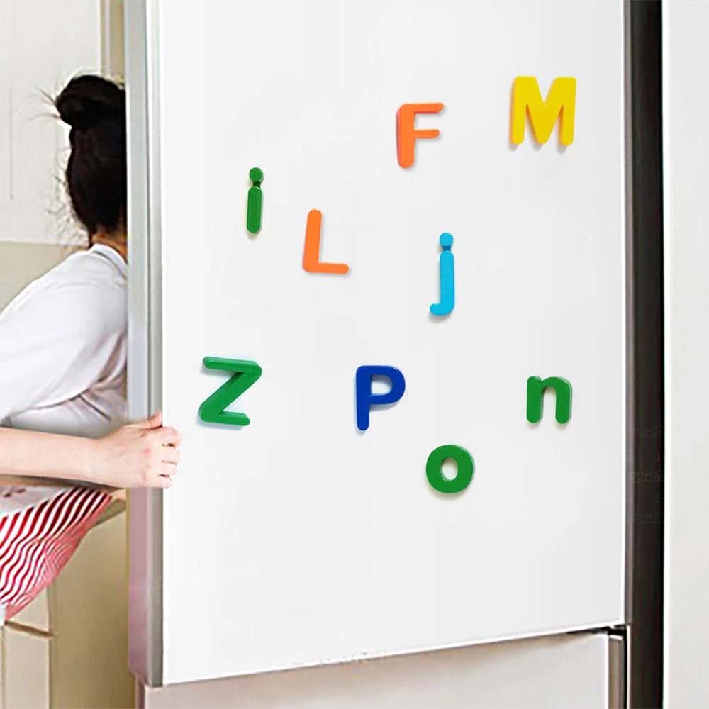 Đồ chơi nam châm gắn tủ lạnh hình chữ cái tiếng anh làm bằng nhựa tập đánh vần giáo dục cho bé