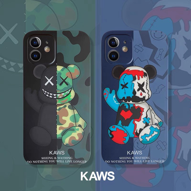 Ốp lưng iphone đẹp in hình KAWS viền vuông Độc đáo bvc 6/6plus/6s/6splus/7/7plus/8/8plus/x/xs/11/12/pro/max/plus/promax