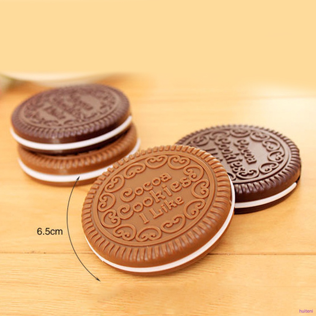 Gương trang điểm hình bánh quy sô cô la dễ thương