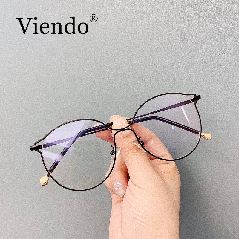 Kính mắt mèo VIENDO đổi màu chống ánh sáng xanh kiểu dáng cá tính 0~6.00 độ dành cho nam nữ