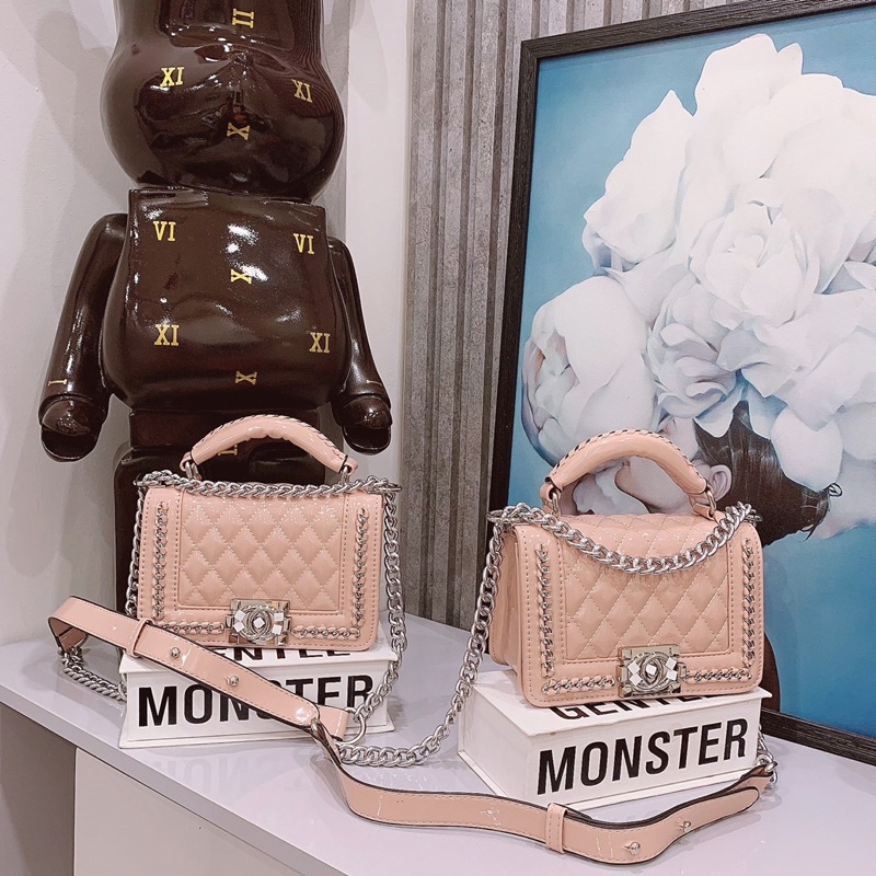 👜 Túi Xách Nữ Hermes Kelly Dáng Lùn Vân Rắn Da Bóng.