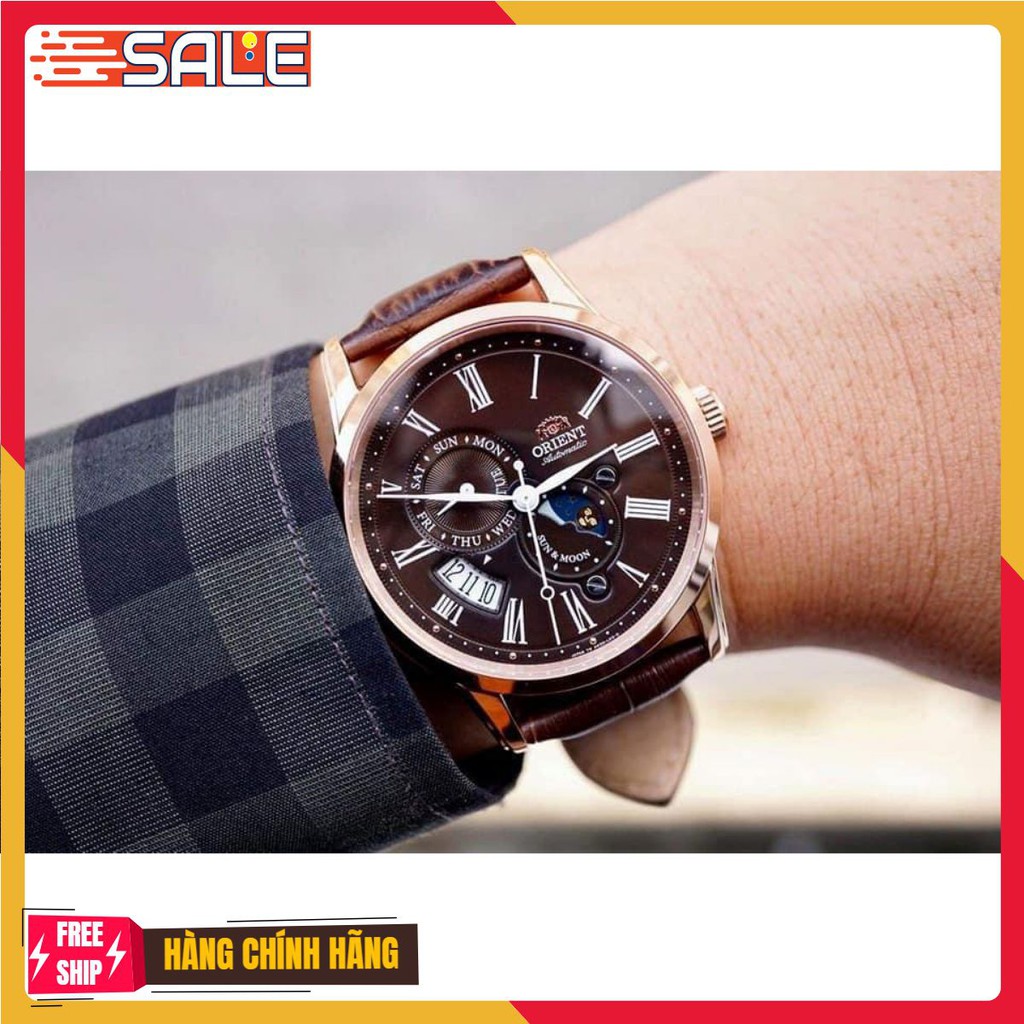 Đồng Hồ Nam Orient Sun and Moon gen 3 cafe SAK00003T0 - FAK00003T0
