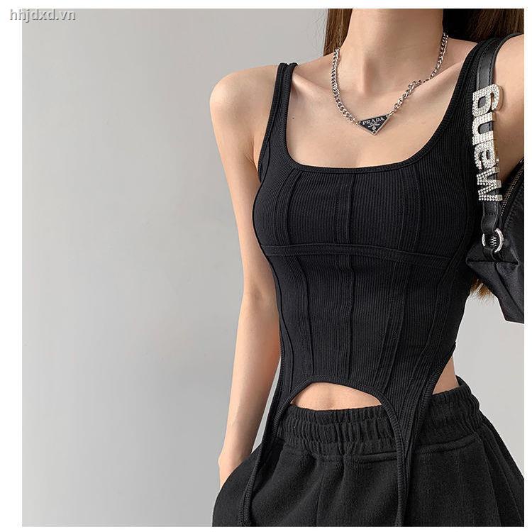 Áo sát nách cổ vuông ôm dáng phong cách Âu Mỹ thời trang cho nữ