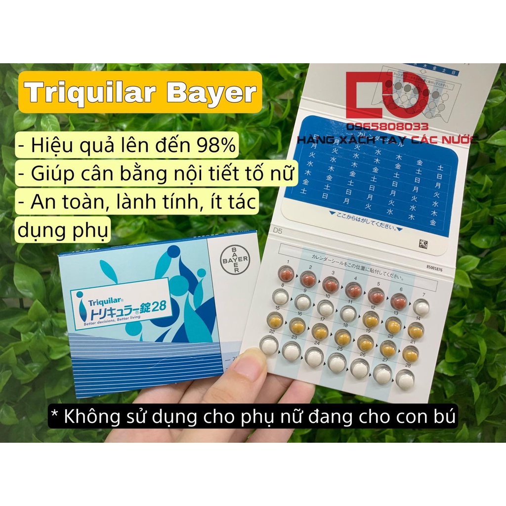 Viên uống tt Triquilar Nhật vỉ 28 viên