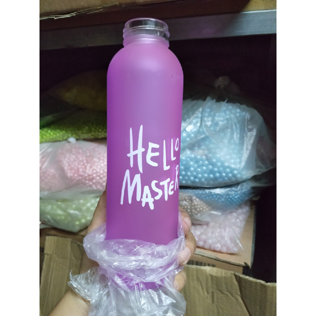 Bình Nước Thủy Tinh Hello Master 500ml Dây xách