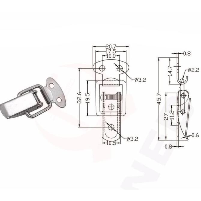 Chốt Cài Chìa Khóa Có Nút Lò Xo Kak-J107