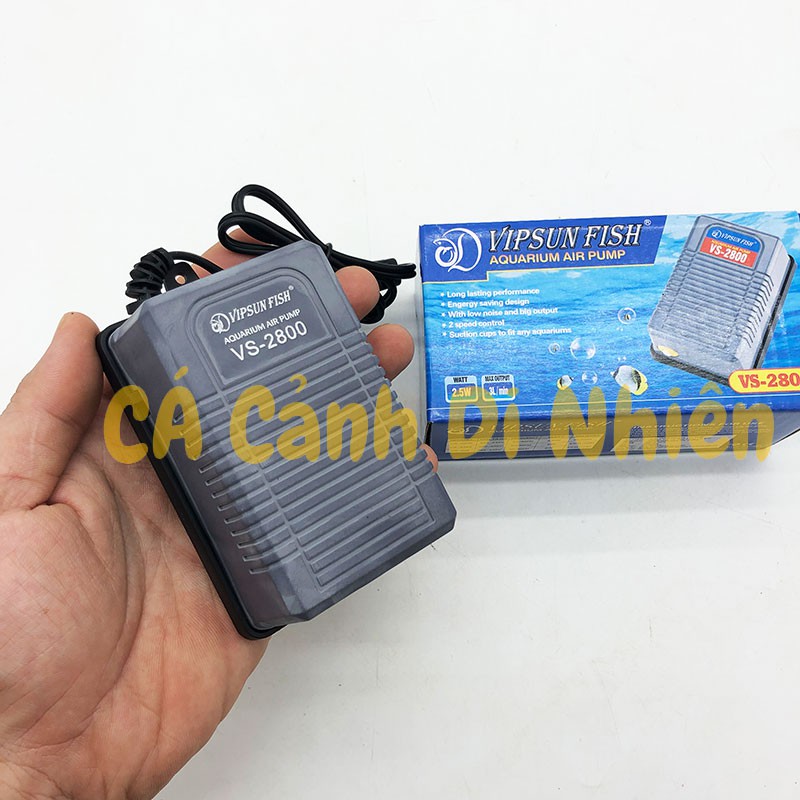 Máy sủi khí oxy 1 vòi VIPSUN Vs2800 VS-2800 2.5W thổi khí oxy cho hồ cá