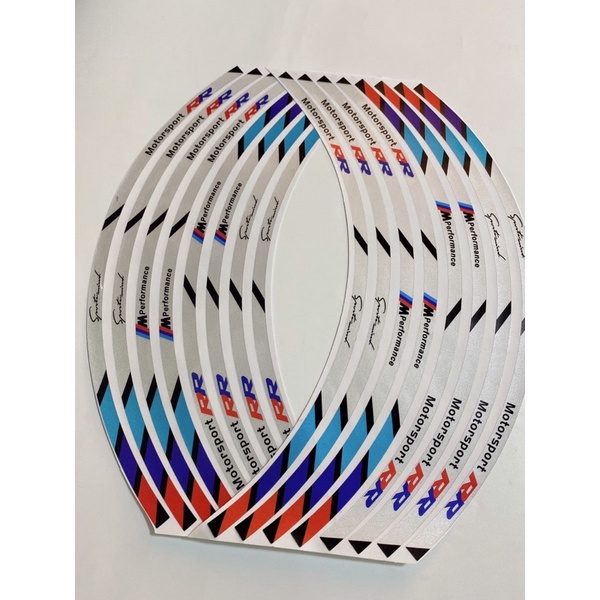 Tem dán vành xe 18inch sắc màu