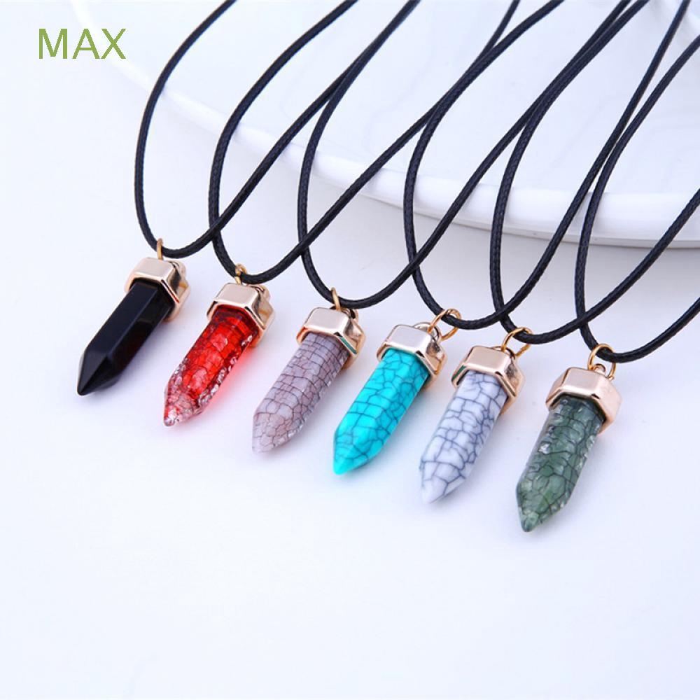 Dây chuyền mặt đá thạch anh nhiều màu phong thủy