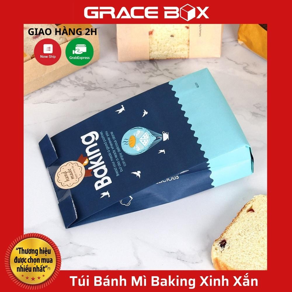 {Giá Sỉ} Xấp 10 Túi Bánh Mì Ngọt, Bánh Mì Hoa Cúc Baking Xinh Xắn - Siêu Thị Bao Bì Grace Box