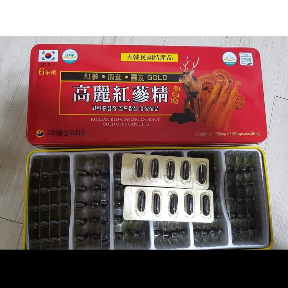 [Flash Sale]  Viên Đạm Tổng Hợp Hồng Sâm Nhung Linh Chi Jeong Won hộp 120 viên | BigBuy360 - bigbuy360.vn