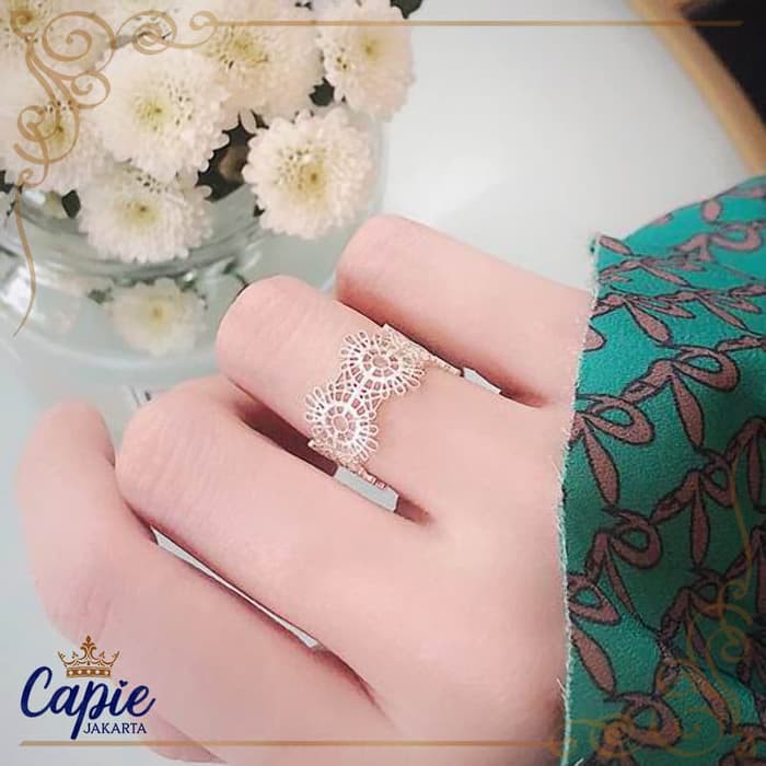 Nhẫn Bạc Sterling Phối Ren Hoa Phong Cách Vintage Hiện Có 4 Màu