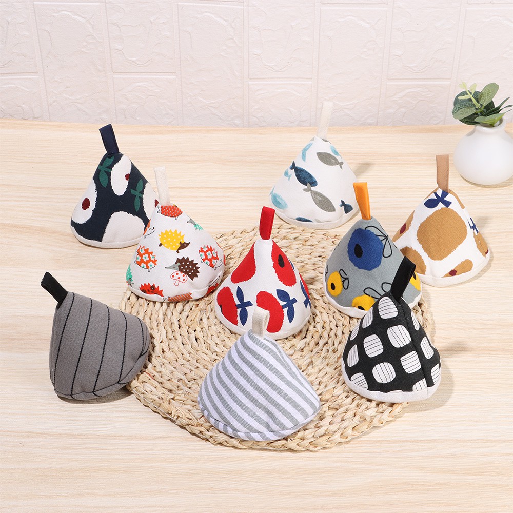 Vỏ Bọc Tay Cầm Xoong Nồi Hình Tam Giác Bằng Vải Cách Nhiệt Chống Bỏng