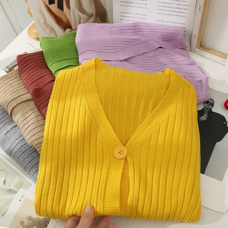 Aó Khoác Len Cadigan Hàng Quảng Châu Sịn Sò