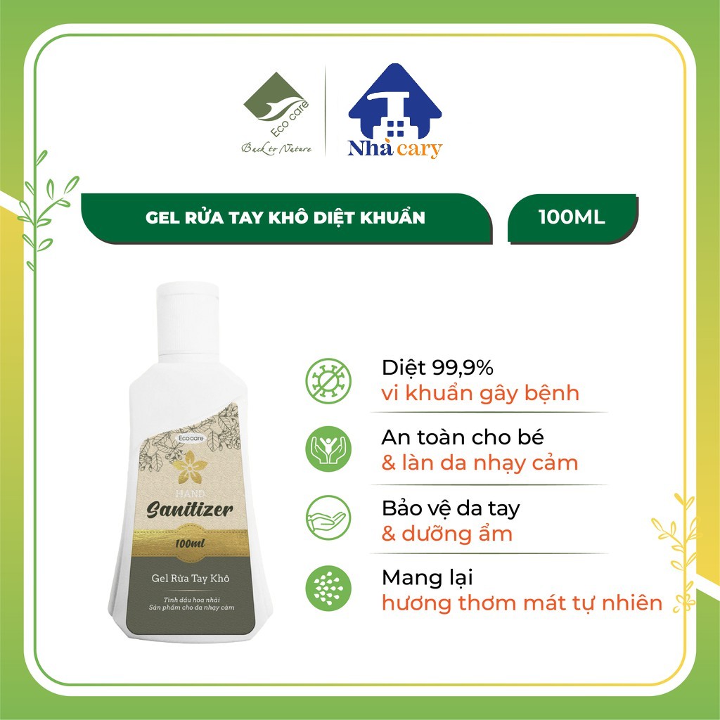 Nước rửa tay 💓FREESHIP💓 khô sát khuẩn dạng Gel hương hoa Nhài 100ml | BigBuy360 - bigbuy360.vn