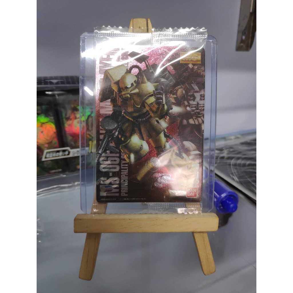 Thẻ bài sưu tầm bánh xốp GUNDAM - MG 1/100 - MS-06F ZAKU MINELAYER - Tặng bọc bài nhựa bảo quản